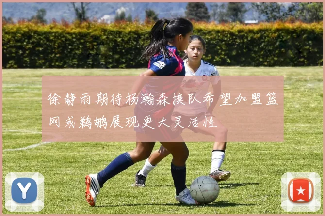 徐静雨期待杨瀚森换队希望加盟篮网或鹈鹕展现更大灵活性